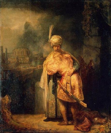 REMBRANDT Harmenszoon van Rijn Biblical Scene oil painting image